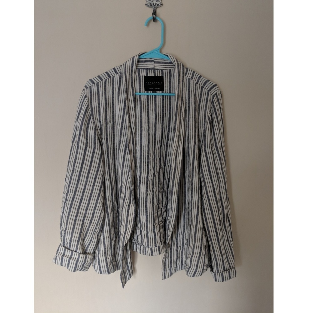 Linen striped top